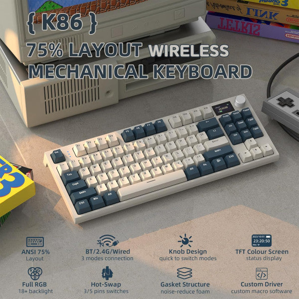 ATTACK SHARK K86 Timing Machine (Blue Whale Switch) ATTACK SHARK K86 Timing Machine (Blue Whale Switch)